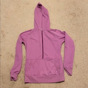Lilac sports hoodie with zip up